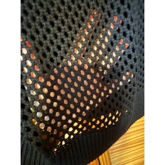 APT 9 Open-Knit Black Sweater Womens Size L Casual Chic Grunge - Picture 8 of 8